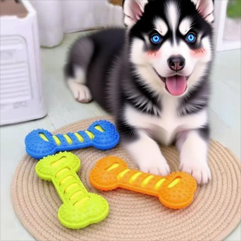 Прочная игрушка-косточка для собак издает звуки, идеально подходит для крупных пород, таких как золотистые ретриверы, корги и французские бульдоги. Отличный способ!