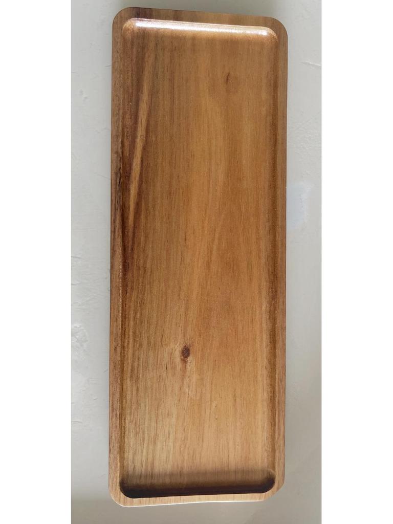 Acacia Oval Wooden Tray for Snacks, Fruit, Steak, and Dinner.