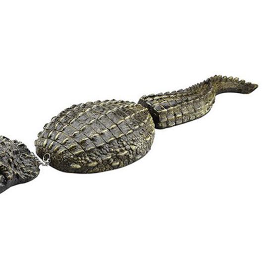 Плавающая приманка для крокодила Экологически чистый пруд Плавающая поддельная приманка для крокодила Реалистичная статуя крокодила в бассейне Нетоксичная декоративная скульптура крокодила