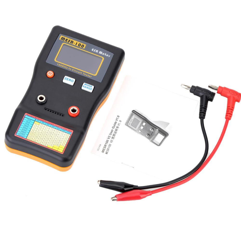 MESR-100 ESR Capacitance Meter LCD Capacitor Tester for Internal Resistance & Capacitance