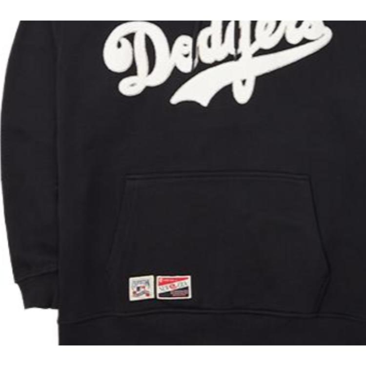 New Era FW23 MLB Лос-Анджелес Dodgers Ретро Свободный Флисовый Худи с Вышивкой Букв Унисекс Худи Черный 13781132