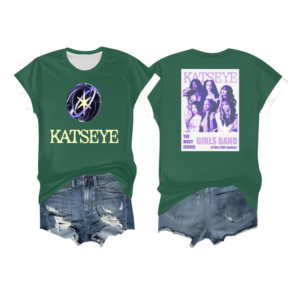 Женская повседневная футболка с принтом, пуловер с круглым вырезом, топ с коротким рукавом