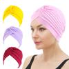 New Womens Soft Muslim Comfy Chemo Cap Sleep Turban Hat Liner for Cancer Hair Loss Cotton Headwear Head Wrap Hair Accessories