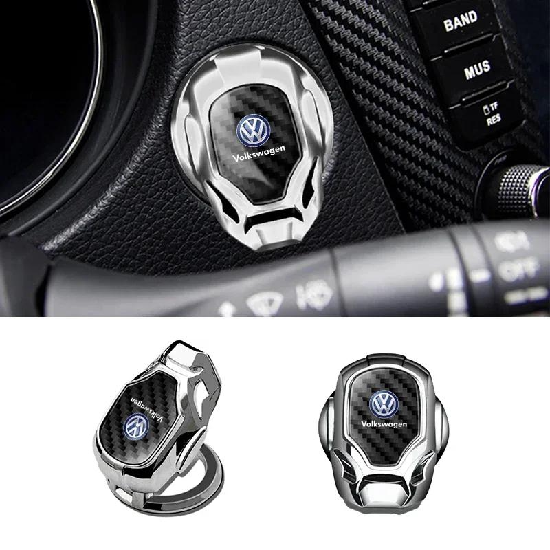 Car Car Styling ONE-CLICK Start Buttons Protective Cover Decor For Volkswagen MK5 MK6 CC Golf 4 6 GTI Tiguan Passat B5 B6 B7 Jet