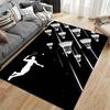 Badminton Player Silhouette Carpet suitable as a non-slip mat for the living room or bedroom sofa