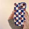 Кожаная шахматная доска Zhitai Смайлик Чехол для телефона для iPhone XS Max/11/13 Pro/14