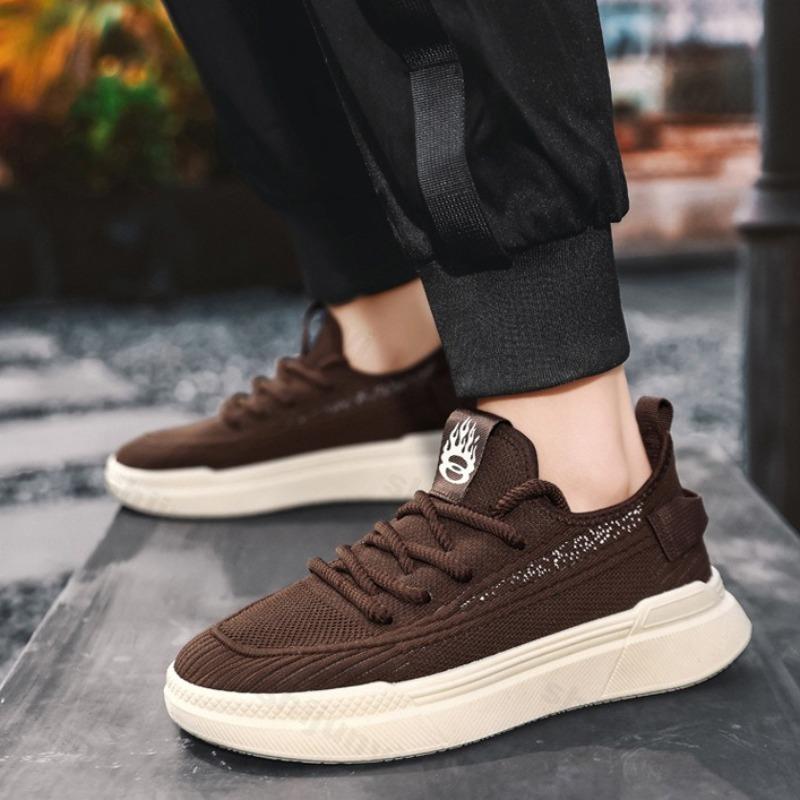 Мода Модный тренд Повседневная спортивная мужская обувь 2025 Весна Сетчатая дышащая Удобная обувь на толстой подошве Универсальные низкие массивные кроссовки