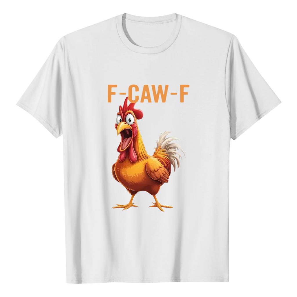 F-CAW-F Women's Casual Letter Print Short-sleeved Top T-shirt