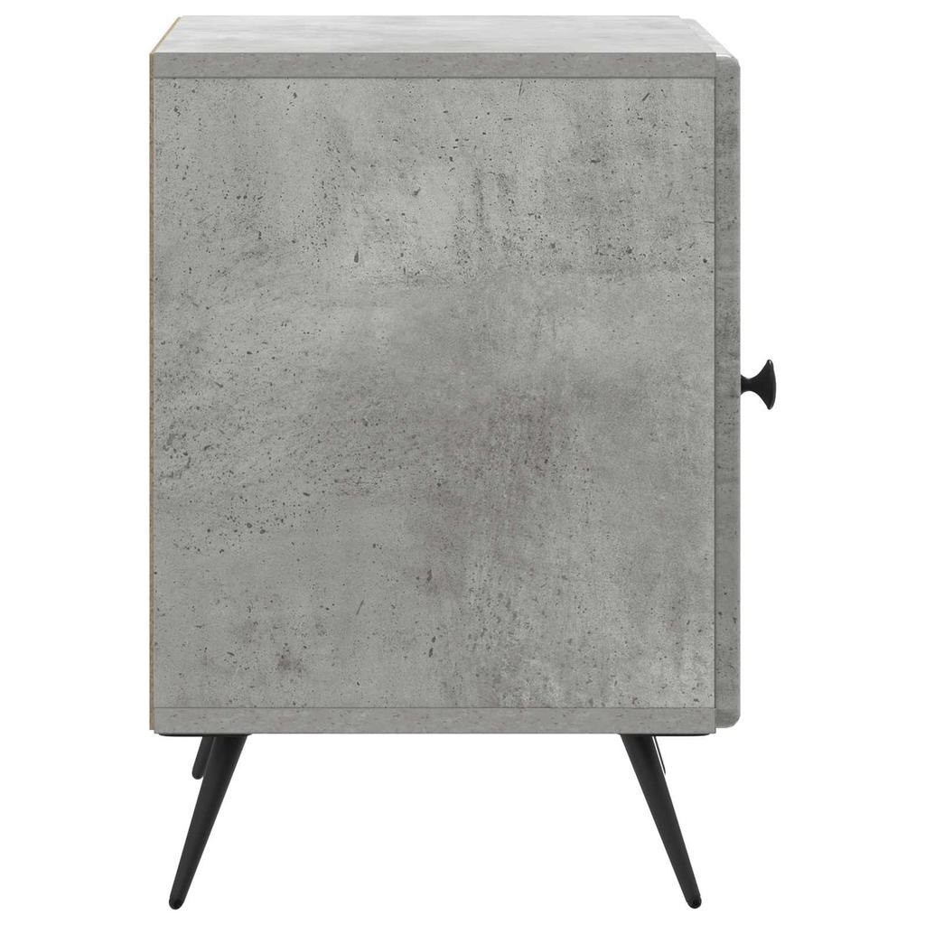 Nightstand Concrete Gray 43 x 34.5 x 50 cm Engineered Wood