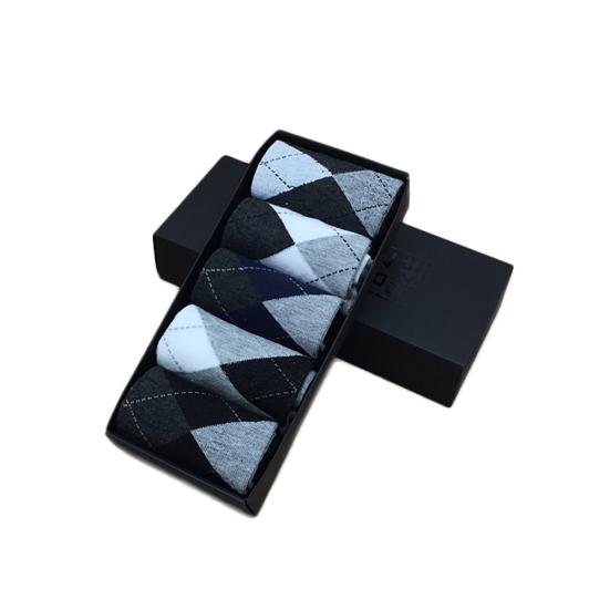 3/5 пары мужских весенне-осенних дышащих хлопковых спортивных деловых носков со средней трубкой