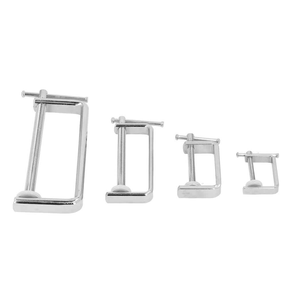 Набор из 4 шт. Промышленная С-струбцина Нескользящий коврик Быстрая фиксация С-струбцина из стали A3 для мастерской