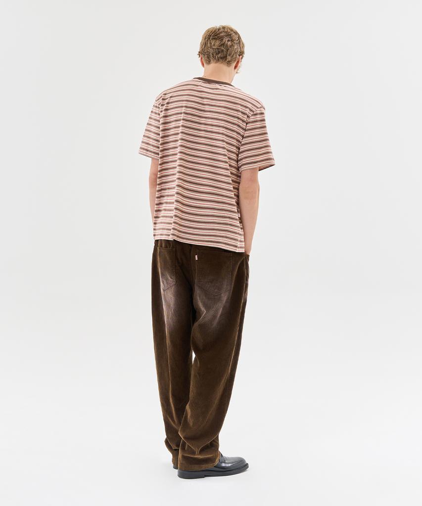 AECA Stripe Half Sleeve Tee-Green
