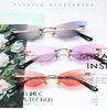 New personalized fashion dragonfly wings sunglasses women's trendy European and American frameless sunglasses ins street shot glasses s