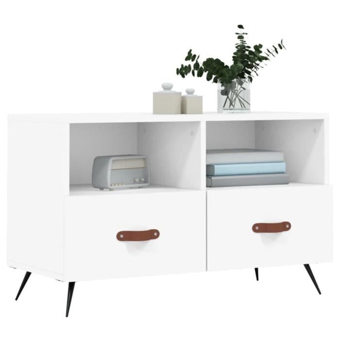 VidaXL TV Stand White 80x36x50 Cm Engineered Wood 828940