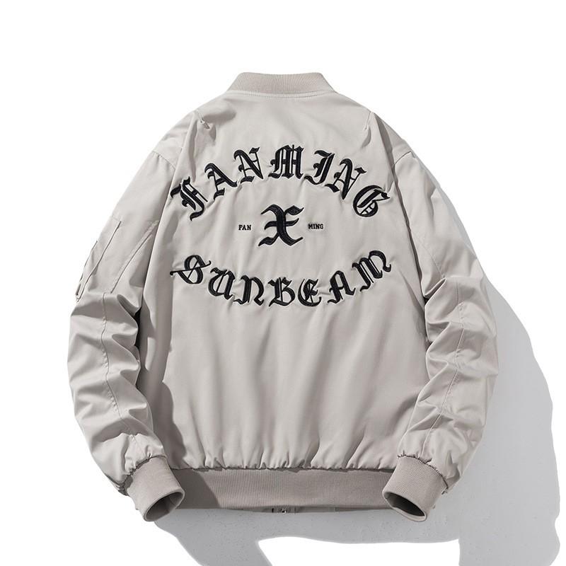 Mens Vintage Loose Fit Baseball Jacket With Embroidered Letter Cotton Hoodie Style Outerwear Fall