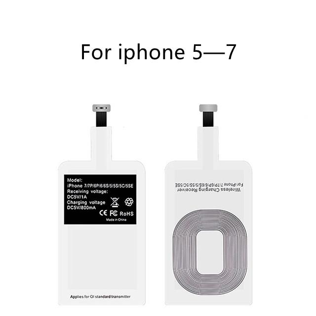 Приемник беспроводной зарядки для iPhone 6 7 Plus 5 5s Micro USB Type C Универсальное быстрое беспроводное зарядное устройство для Samsung Huawei Xiaomi