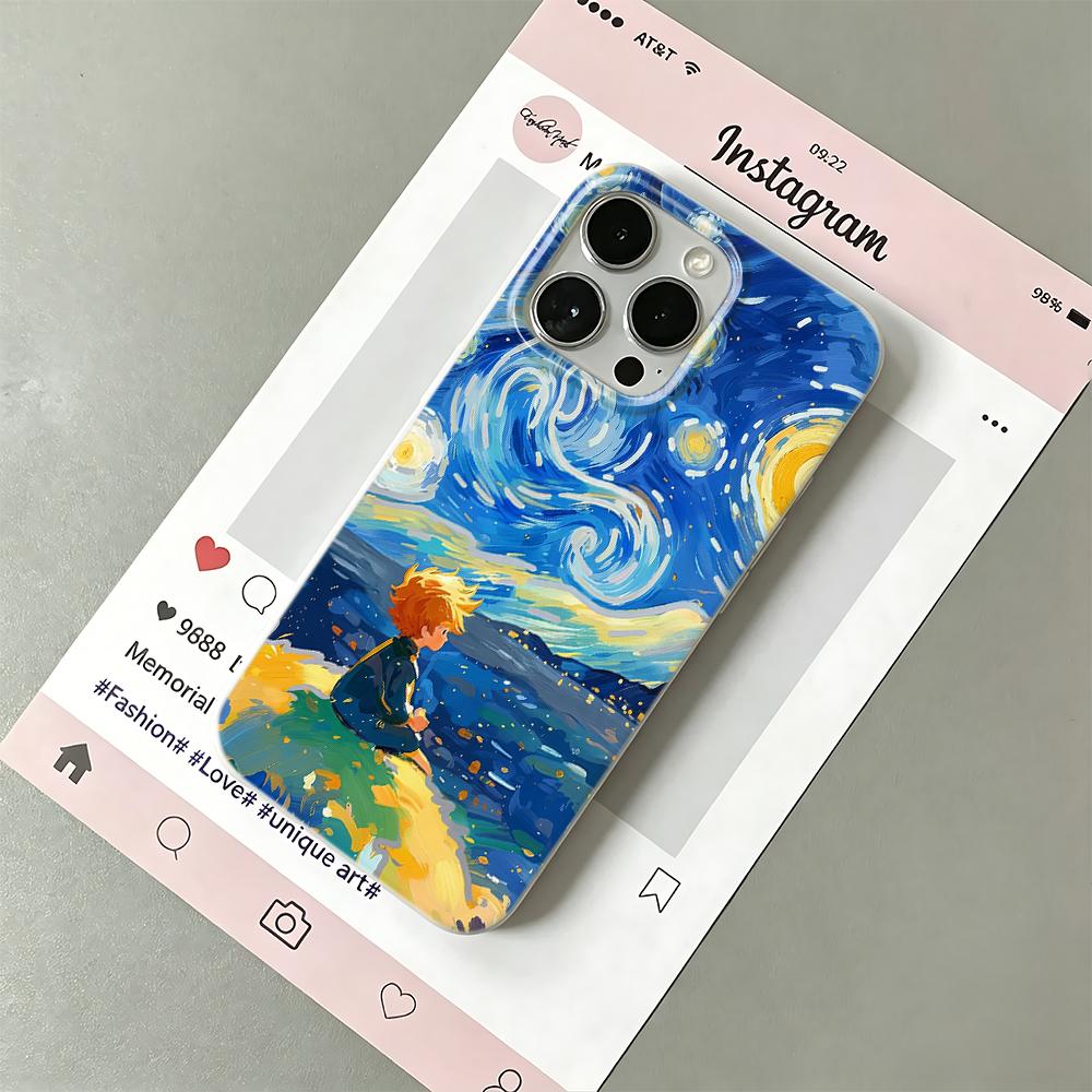 Чехол для телефона для iPhone 13 16 17 Air 11 Pro Max 15 Plus 14 12 Прозрачный Кристалл Анти-отпечатки Пальцев Ежедневный Звездный Карта Мальчик Обложка