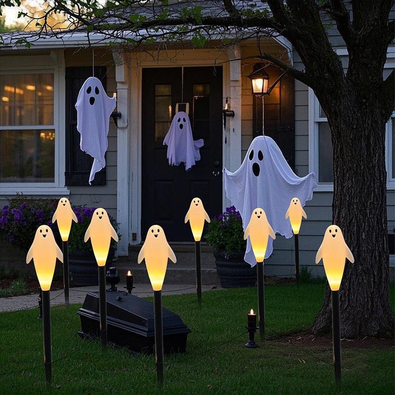 Solar LED Halloween Pumpkin Lantern for Outdoor Garden - Waterproof Decoration