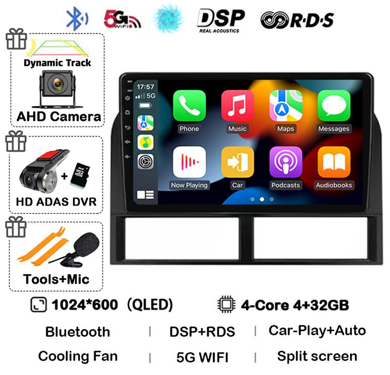 Android 14 Carplay Wifi+4G автомобильное радио для Jeep Grand Cherokee II WJ 1998-2001 2002 2003 2004 мультимедийный видеоплеер GPS стерео