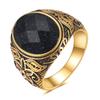 Мужское литое кольцо из нержавеющей стали 22 мм ручной работы, античный дизайн с натуральным камнем, модный аксессуар