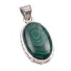 Подвеска из натурального малахита, ручная работа, из стерлингового серебра 925 пробы, 1,5 дюйма, r2H38