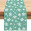 New Christmas Snowflake Linen Tablecloth Mat - Party Decoration Table Flag
