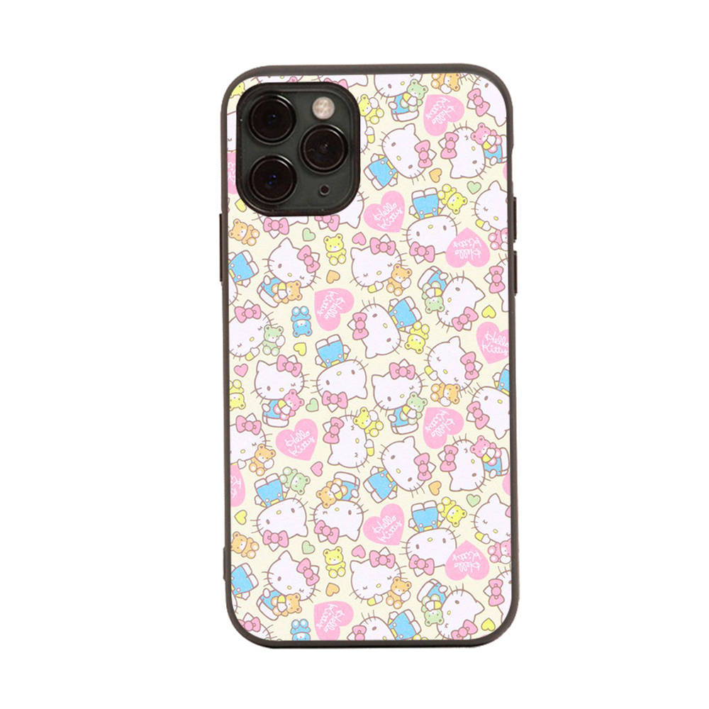 Чехол для iPhone 16 15 Plus 14 13 12 11 Pro 8 7 6S 6 SE 5S X XR XS Max Realme C30 C33 C31 9I Black Sofe Cover LI8 Lovely Hello Kitty