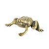 Solid Brass Lucky Rich Toads Frog Animal Statue Decor Tea Pet Bronze Ornaments Craft Collection NEW
