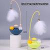 Забавные игрушки-неваляшки для кошек, устойчивые к укусам, съемные, поворотные, плюшевые перья, игрушка для кошек, интерактивная палочка для дразнения кошек с кошачьей мятой