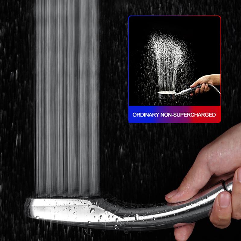 300 Holes High Pressure Shower Head Water Saving Flow With Chrome ABS Rain Spray Nozzle Bathroom Accessories