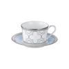 Noritake Чашка-блюдце пара кофе и 245 куб. см Trefolio 2 клиента Костяной фарфор и (набор для смены цвета) (для чая) приблизительно. Золото/Платина Золото/Платина
