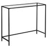 Console Table, Tempered Glass Table, Modern Sofa or Hall Table, Metal Frame, Adjustable Legs, For Living Room,
