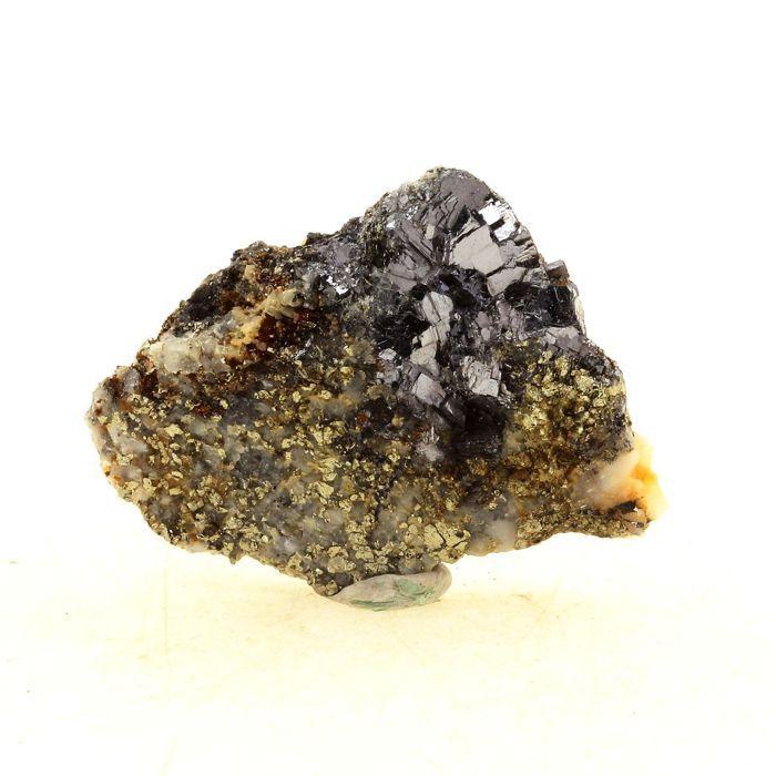 Pierres et Minéraux. Galène + Pyrite. 62.45 ct. Mine de Oulles, Isère, France.