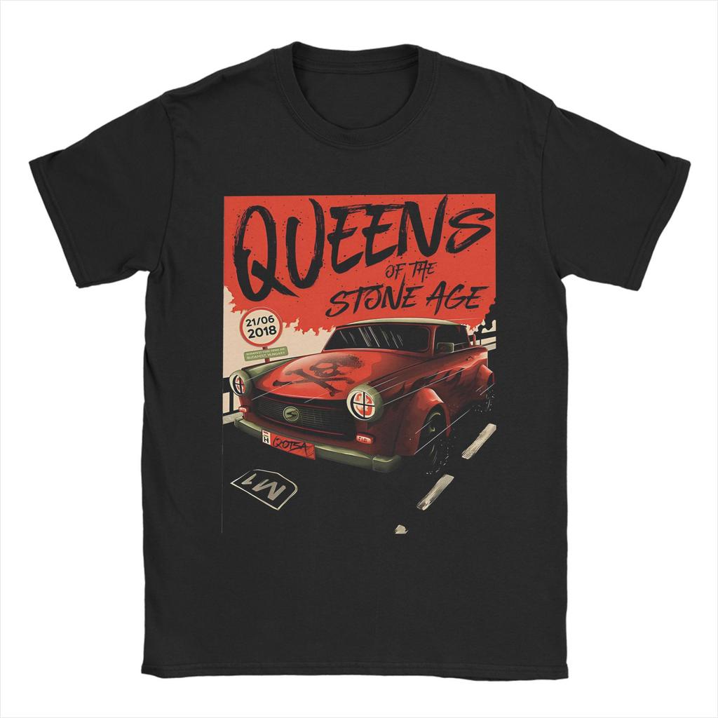 Смешные мужские футболки Abang Mobil Queens of the Stone Age, с круглым вырезом, 100% хлопок, с коротким рукавом, идея для подарка, одежда