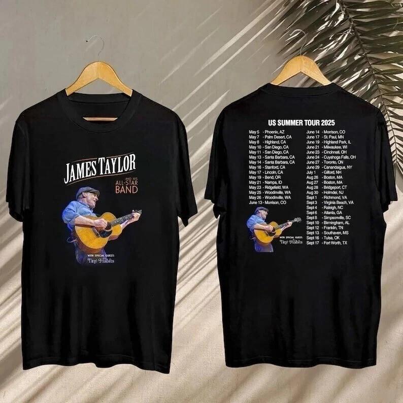 James Taylor Summer Tour 2025 , James Taylor 2025 Concert Unisex T-Shirt