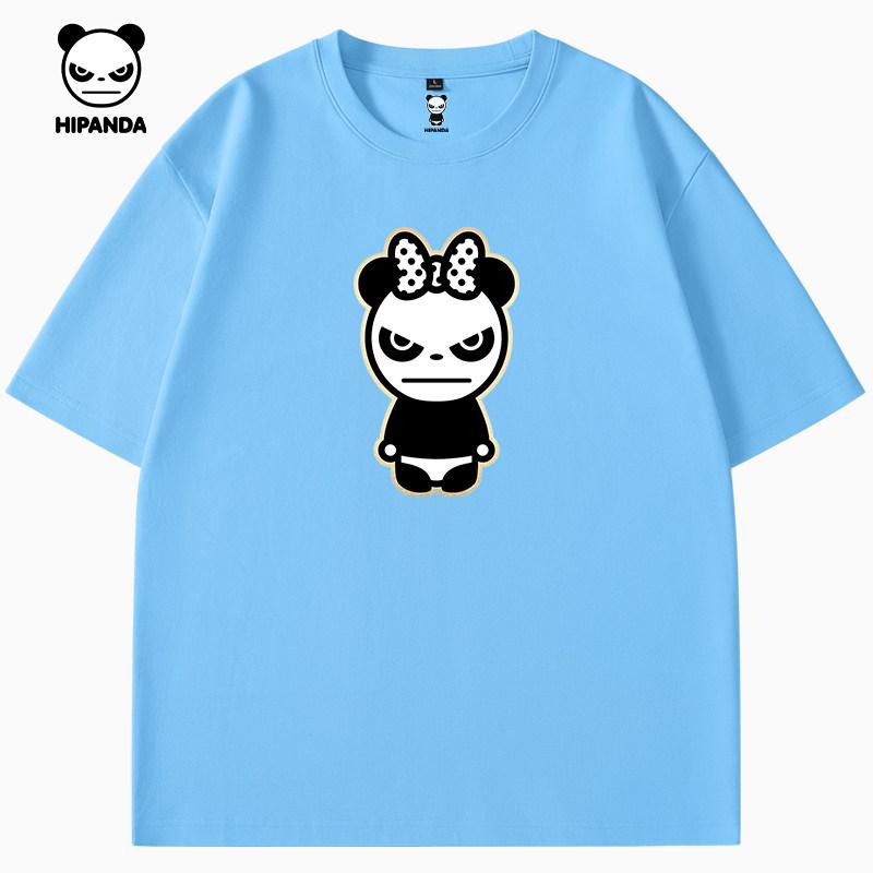 Hello Hipanda, Panda Trendy Brand Fashion Cool Short sleeved T-shirt Designer Style