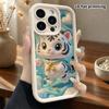 Phone case: 2D flat design suitable for iPhone 18 17 16 15 14 13 Pro protective case, Sailor White Tiger, perfect Christmas and Halloween holiday gift
