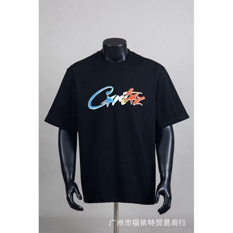 Corteiz Alcatraz Vintage Print T-Shirt Men Women Streetwear Loose Fit Short Sleeve Tee