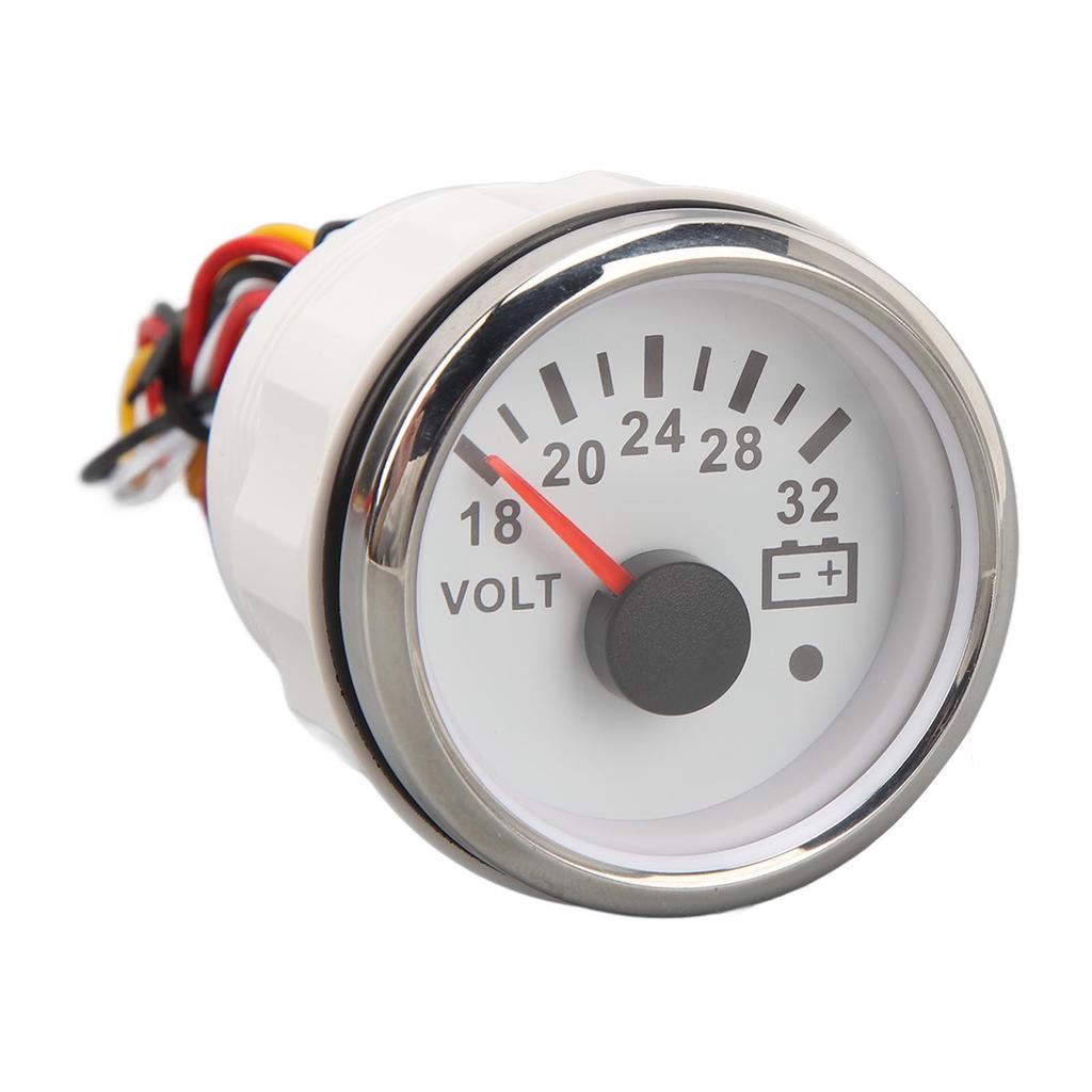 52MM Voltage Meter 9 to 32V Highly Accurate Pointer Voltmeter with Backlight For RVs Yacht Fishing Boats Ships