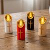 Resuable Christian Cross Candles Waterproof Realistic Flame Candles  Church Use