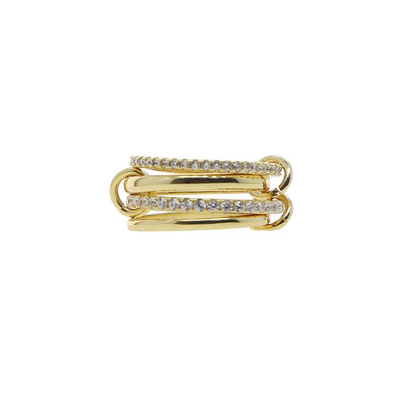 Stackable Zircon Rings Set High Quality Versatile Creative Womens Finger