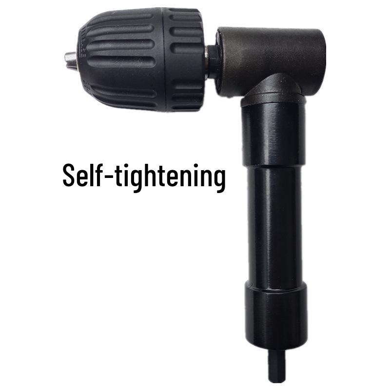 90° Right Angle Electric Drill Adapter, Three-Jaw Chuck for Tight Spaces