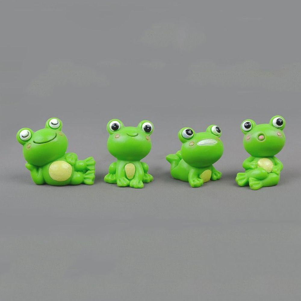 Лягушка смола милая лягушка фигурка миниатюры животное лягушка автомобиль украшение ландшафтный садовый горшок