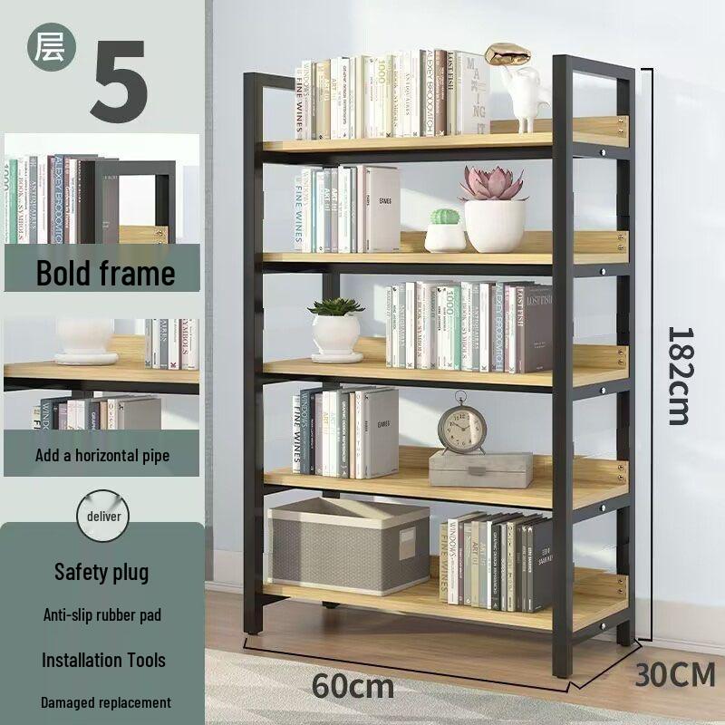 Многоярусная напольная книжная полка и стеллаж для хранения