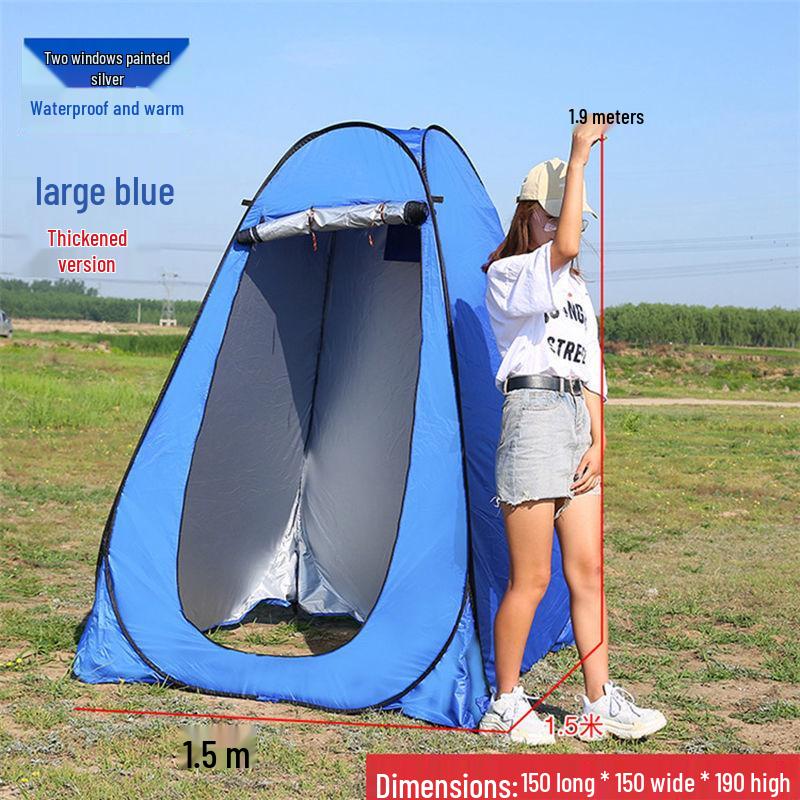 Portable Outdoor Shower Tent - Thickened, Light-Proof Changing Room for Camping, Bathing, Mobile Toilet, and Fishing - Quick Set-Up.