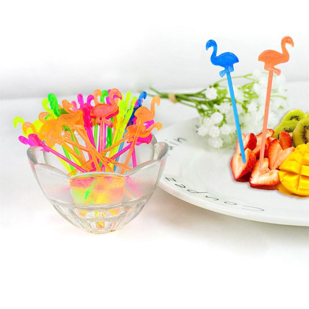 Экологичные Фламинго Декоративные Многоразовые Коктейльные Шпажки Закуски Шпажки Зубочистки Необычные Палочки