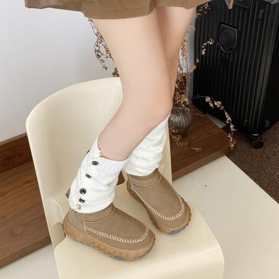 Женские зимние ботинки на толстой подошве 2025 года, новые, с низким верхом, женские утепленные теплые ботинки с хлопковой подкладкой и внутренней высотой