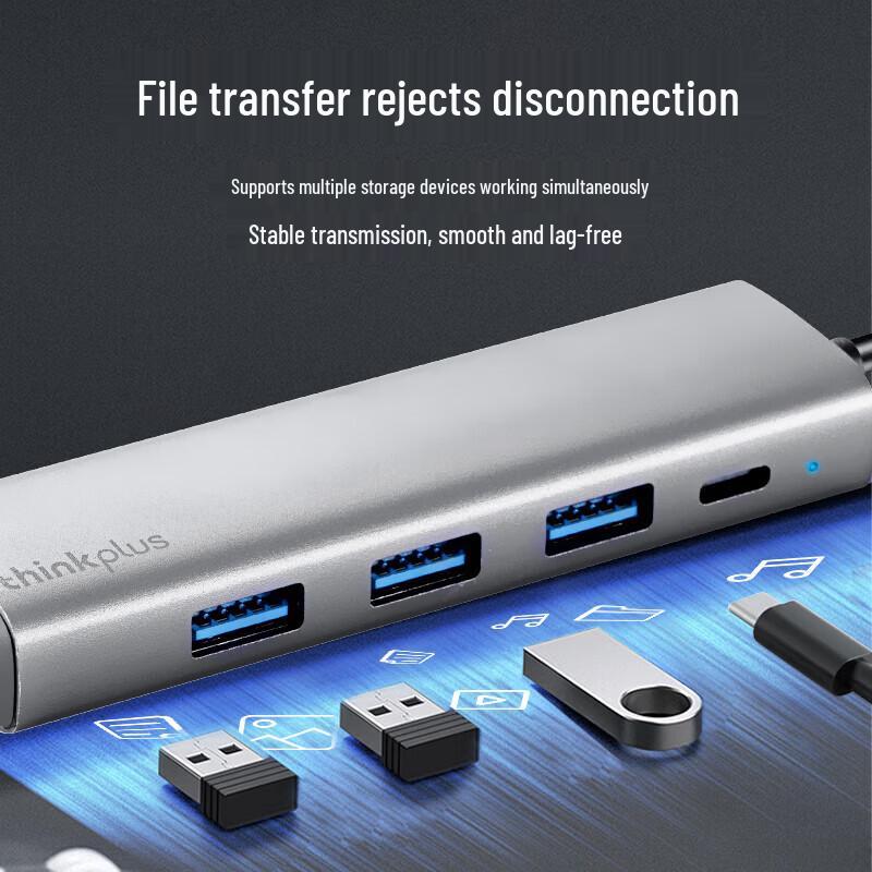Lenovo USB-A к Gigabit Ethernet и 3-портовый USB 3.0 концентратор
