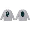 BAPE-Style Heavyweight Cotton Crewneck Sweatshirt Mens Oversized Streetwear Pullover Fall