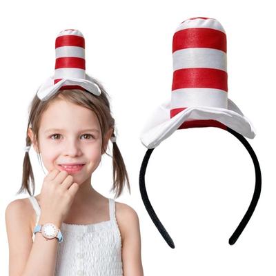 1/2 шт. Доктор. Suess Hat Cat Headband Red White Striped Hat Dr. Зюсс